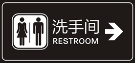 洗手间指示牌