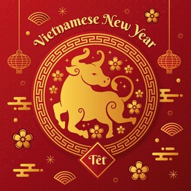 牛 新年展板背景