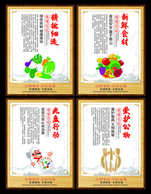 食堂文化食堂展板
