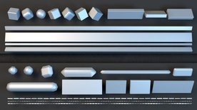 C4D 模型 不锈钢工件零件