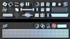 C4D 模型 不锈钢工件零件