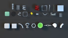 C4D 模型 不锈钢工件零件