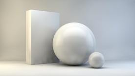 C4D 模型白色场景背景