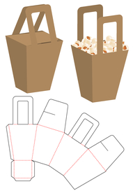 爆米花外带食品纸盒包装