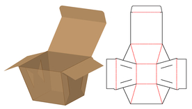 简易梯形侧插式纸盒包装