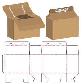 手提绳子包扎礼盒包装