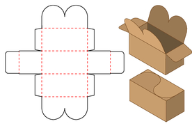 圆弧穿插扣纸盒包装
