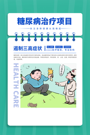 糖尿病治疗标语宣传海报素材