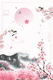 中国风 水墨 喜庆背景图片