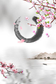 中国风 水墨 喜庆背景图片