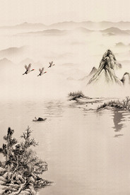 中国风 水墨 喜庆背景图片