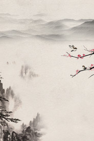 中国风 水墨 喜庆背景图片
