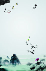 中国风 水墨 喜庆背景图片