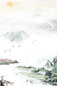 中国风 水墨 喜庆背景图片