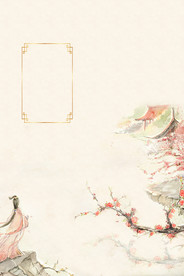 中国风 水墨 喜庆背景图片