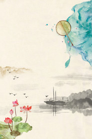 中国风 水墨 喜庆背景