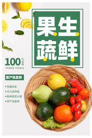 果蔬生鲜促销活动宣传海报素材