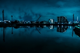 夜晚城市 工业城市