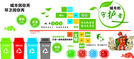 文明城市环卫工人文化墙