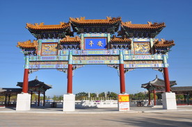 北式古建四柱七楼牌楼