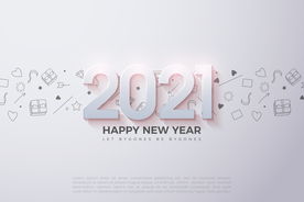 2021字体新年海报