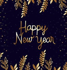 金色新年装饰插画