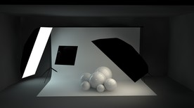 C4D 模型摄影棚产品场景布光
