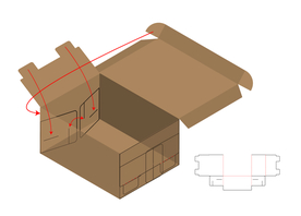 多重卡扣翻盖纸盒包装盒