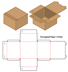 简易双卡扣包装盒