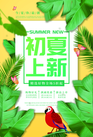 初夏新品促销活动宣传海报素材