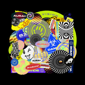 复古贴纸样机   怀旧潮流贴纸