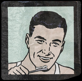 复古贴纸样机   怀旧潮流贴纸