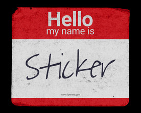 复古贴纸样机   怀旧潮流贴纸