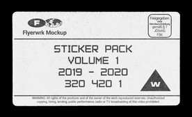 复古贴纸样机   怀旧潮流贴纸