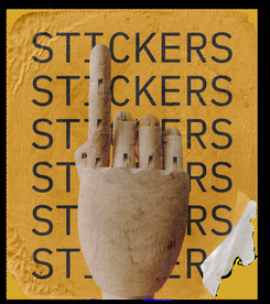 复古贴纸样机   怀旧潮流贴纸