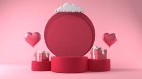 情人节3D立体主图背景