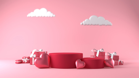 情人节3D立体主图背景