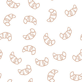 手绘素材牛角包图形图片