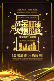 黄金旺铺地产活动宣传海报素材