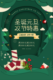 圣诞节节日活动宣传海报素材
