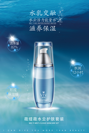 滋养保湿化妆品护肤海报