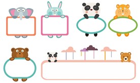 可爱卡通标题框