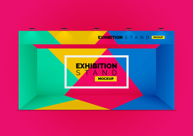 炫彩展厅场景展示设计样机