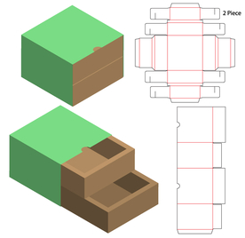 方形多层抽拉式纸盒包装