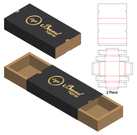 黑卡双开抽拉式纸盒包装