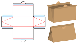 简易手提公文包式纸盒包装