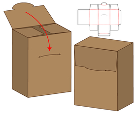 正面卡嵌式书包纸盒包装