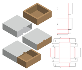抽拉式内衬方形纸盒包装
