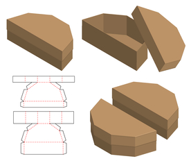 创意几何拼接半包天地盖礼盒纸盒