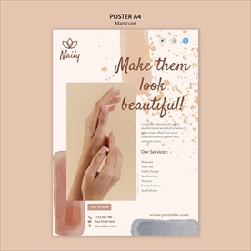 美甲海报